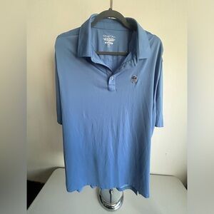 Straight Down Men’s Blue Performance Golf Polo with Logo Sz XXL